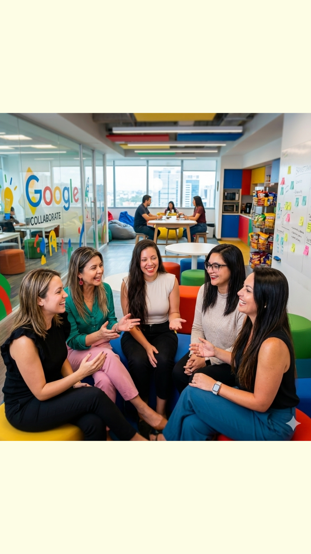 Mujeres de We Rise en un taller de trabajo colaborativo